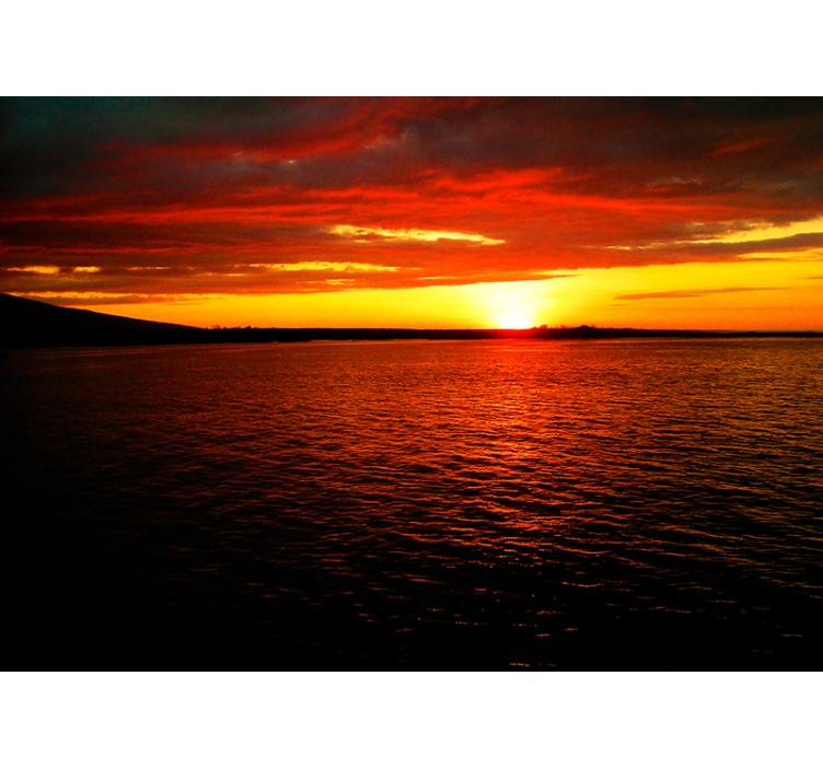 풍경 벽 벽화 바다 위의 황혼 - TenStickers