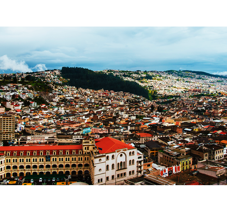 도시와 국가 벽 벽화 안데스 산맥 도시 풍경 - TenStickers