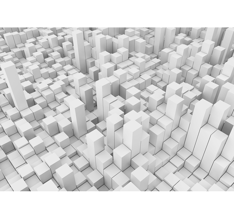 초록 벽 벽화 기하학적 단일 구조 - TenStickers