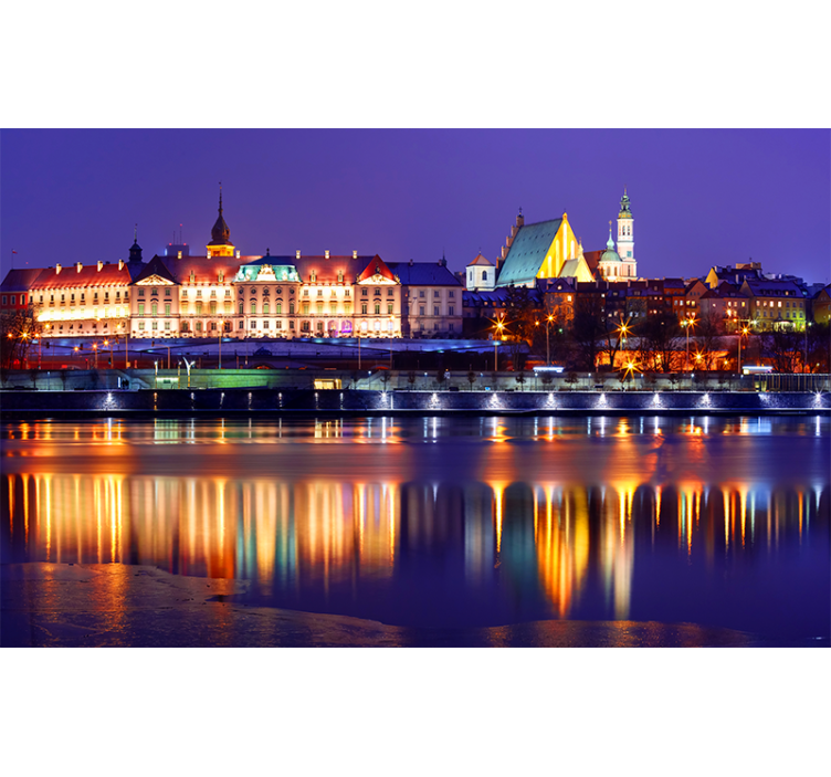 밤하늘 벽화 중 바르샤바 - TenStickers