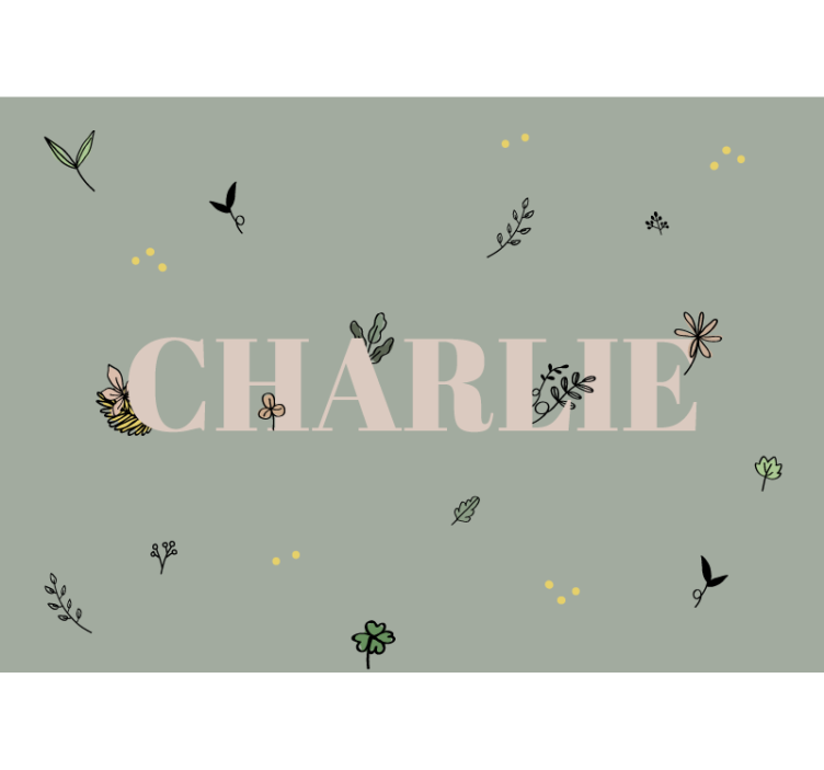 어린이 침실 벽 벽화 꽃 이름 디자인 - TenStickers