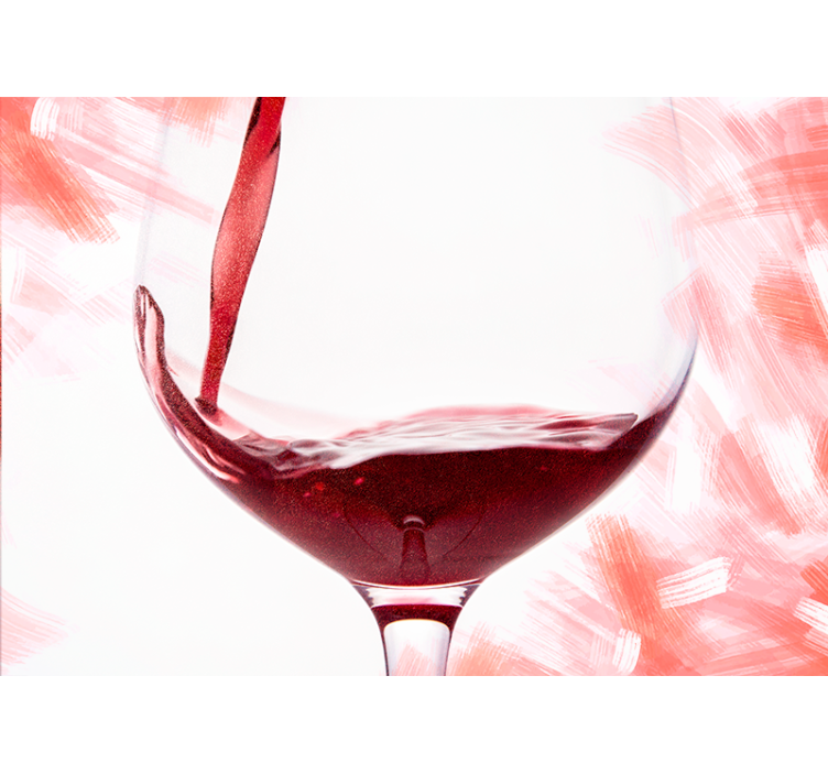 사랑 벽 벽화 와인잔 튀김 - TenStickers