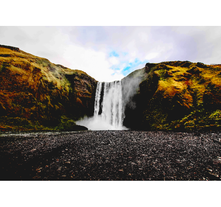 폭포가 있는 벽화 장엄한 폭포 풍경 - TenStickers