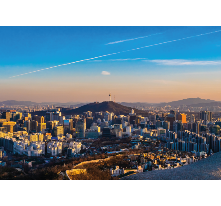 서울 풍경 벽화 - TenStickers