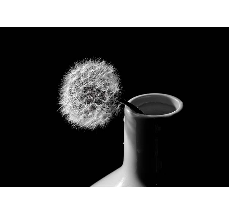 민들레 벽 벽화 꽃병 속 민들레 - TenStickers