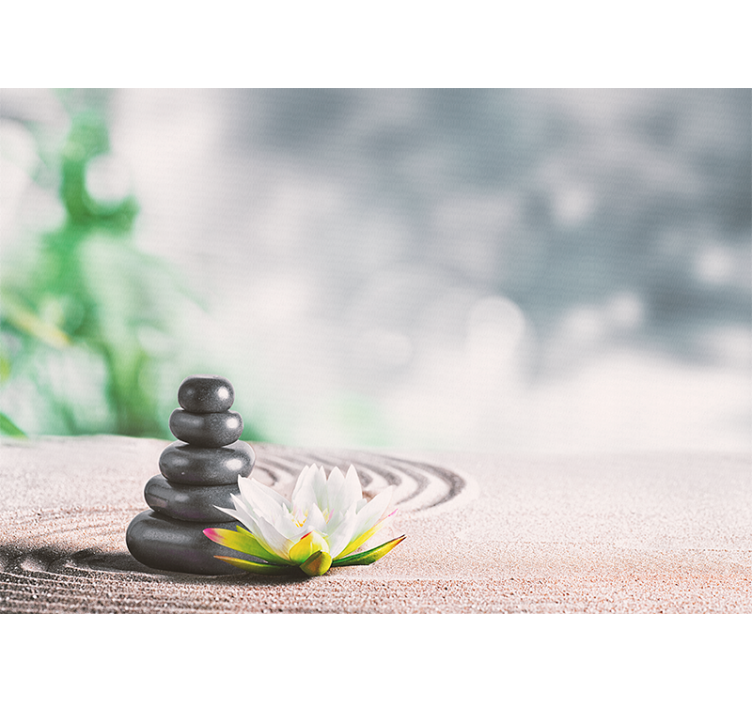 선 벽 벽화 고요한 돌 쌓기 - TenStickers