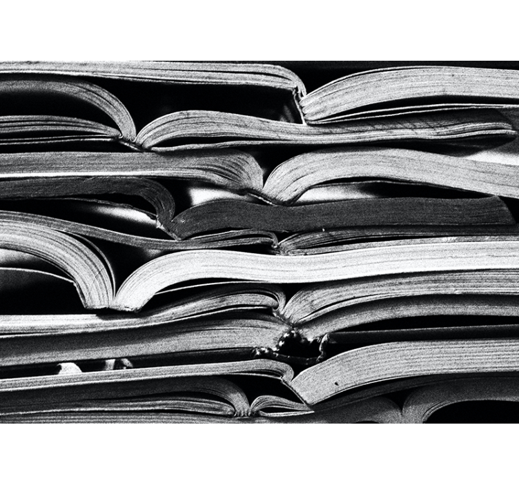 다른 질감과 패턴 벽 벽화 겹쳐진 열린 페이지 - TenStickers