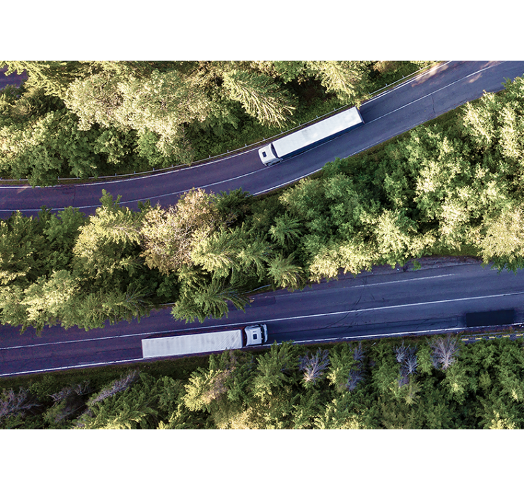 차량 벽 벽화 고속도로의 트럭 - TenStickers