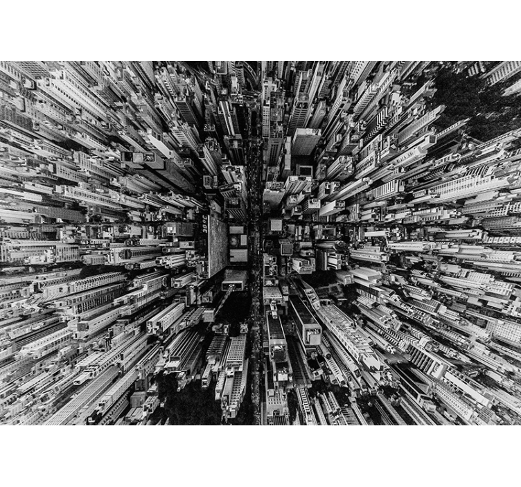 도시와 국가 벽 벽화 공중 도시 풍경 - TenStickers