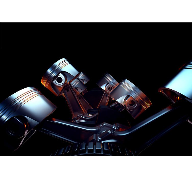 차량 벽 벽화 엔진 부품 상세 - TenStickers