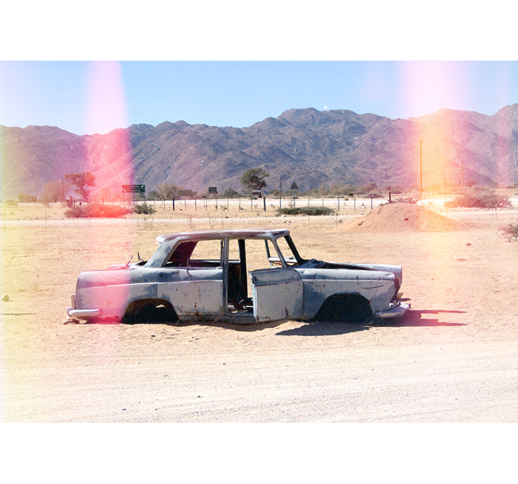 차량 벽 벽화 버려진 클래식 자동차 - TenStickers