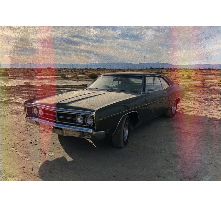 차량 벽 벽화 클래식 자동차에 대한 향수 - TenStickers