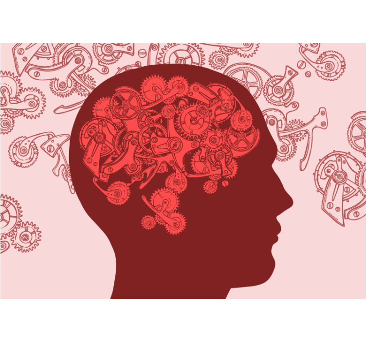 예술 벽화 창의적 메커니즘 마음 - TenStickers