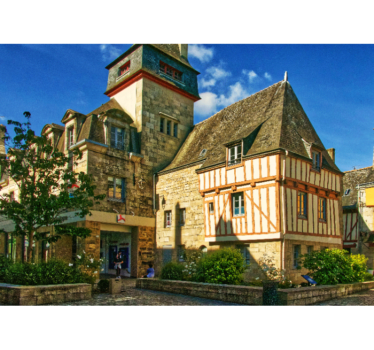 도시와 국가 벽 벽화 역사적인 프랑스 건축 - TenStickers