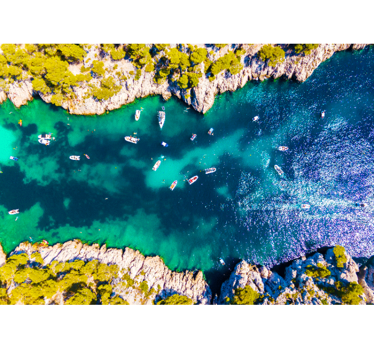 풍경 벽 벽화 공중 해안 전망 - TenStickers