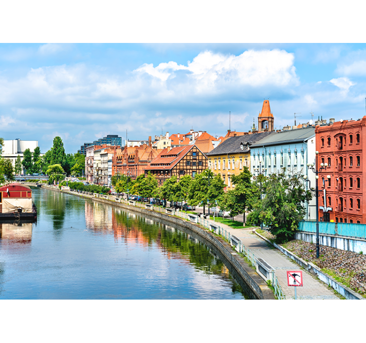 도시와 국가 벽 벽화 유산 도시 풍경 반영 - TenStickers