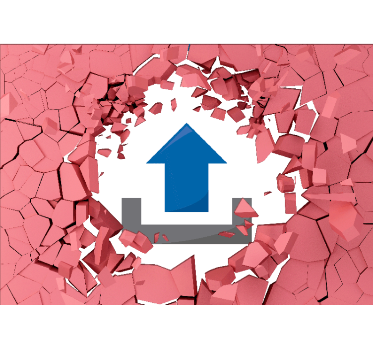 3d 효과 벽 벽화 벽을 뚫고 나오는 디자인 - TenStickers