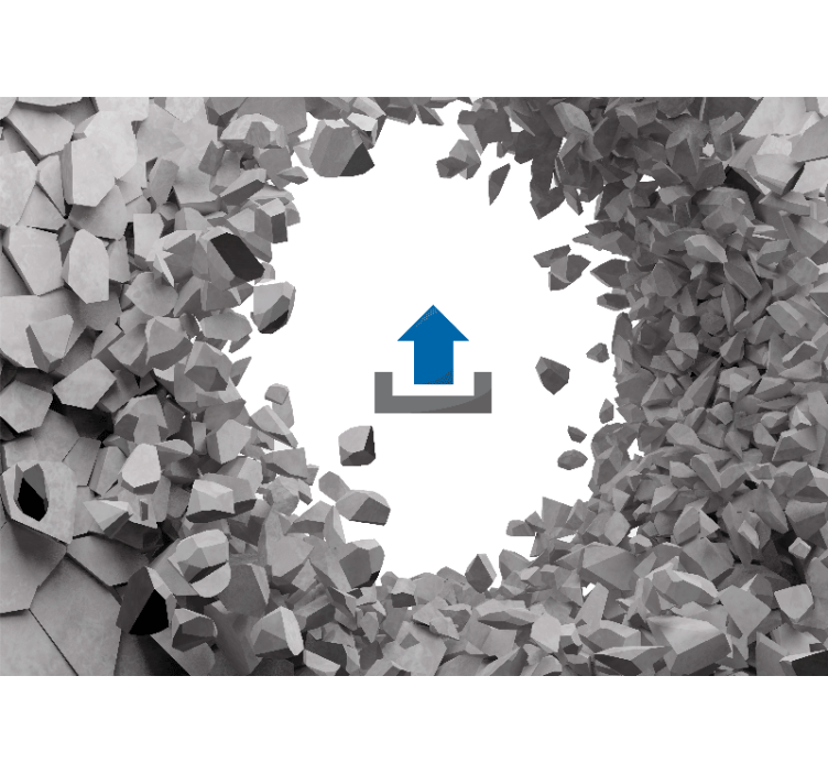 동물 벽 벽화 얼룩말 바위에서 나오는 모습 - TenStickers