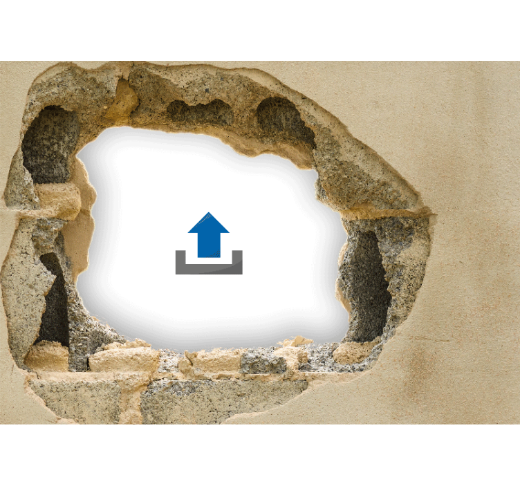 깨진 벽 3d 사용자 정의 사진 사용자 정의 벽화 - TenStickers