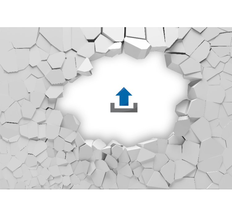 깨진 벽 3d 벽돌 사용자 정의 벽 벽화 - TenStickers