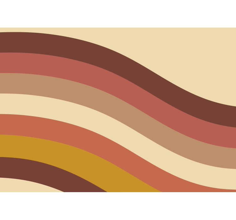 초록 벽 벽화 물결치는 자연 색조 - TenStickers