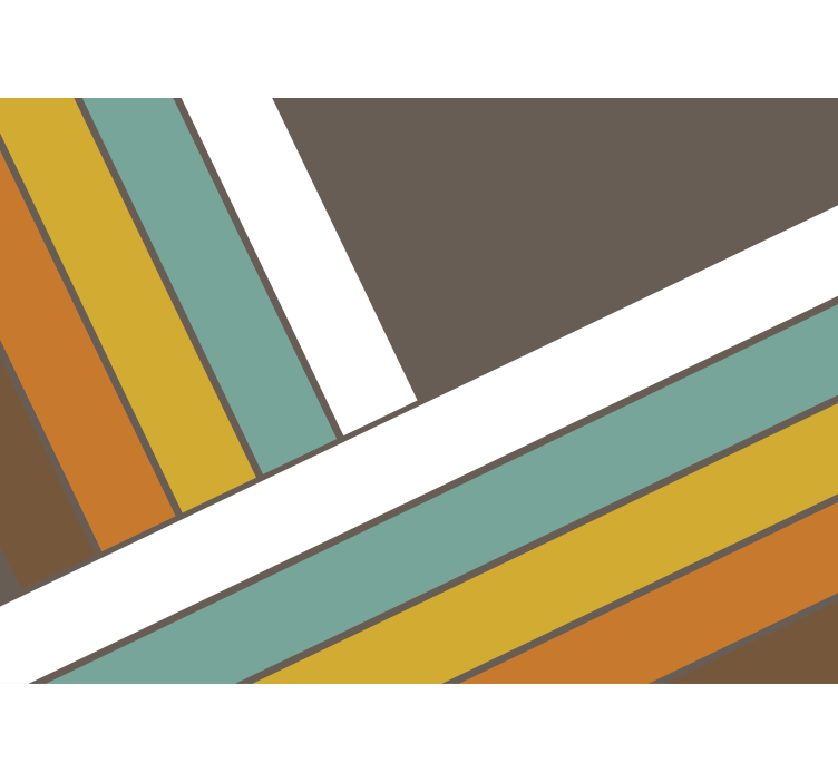 질감과 패턴 벽 벽화 기하학적 선 패턴 - TenStickers