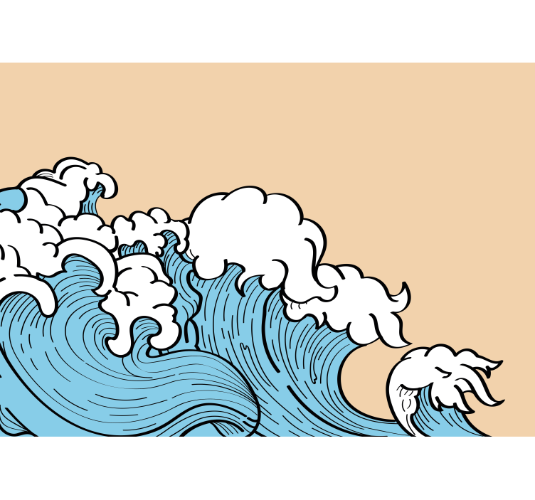 70 년대 미적 팝 웨이브 빈티지 벽화 - TenStickers