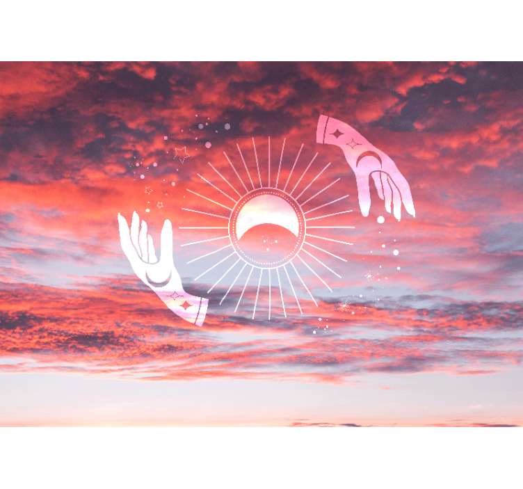 문구 벽 벽화 우주적 포옹 - TenStickers