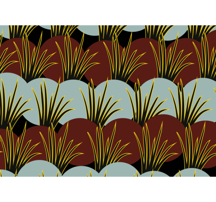 포토 뮤럴 자연 스타일화된 잔디 패턴 - TenStickers