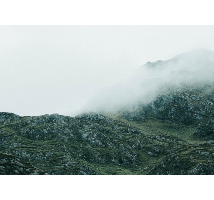 스코틀랜드 안개 낀 산 벽 벽화 - TenStickers