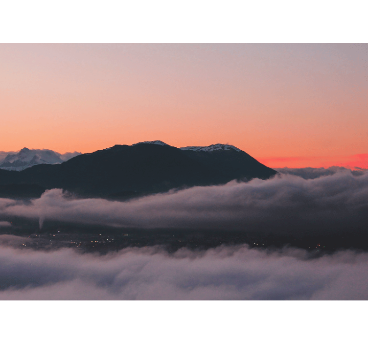 풍경 벽 벽화 산의 석양 풍경 - TenStickers