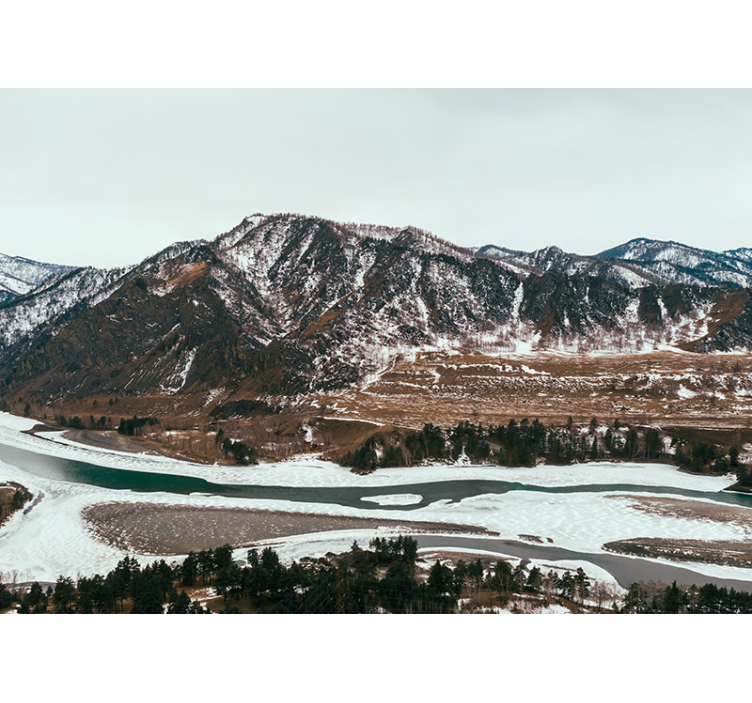 풍경 벽 벽화 산과 강의 풍경 - TenStickers