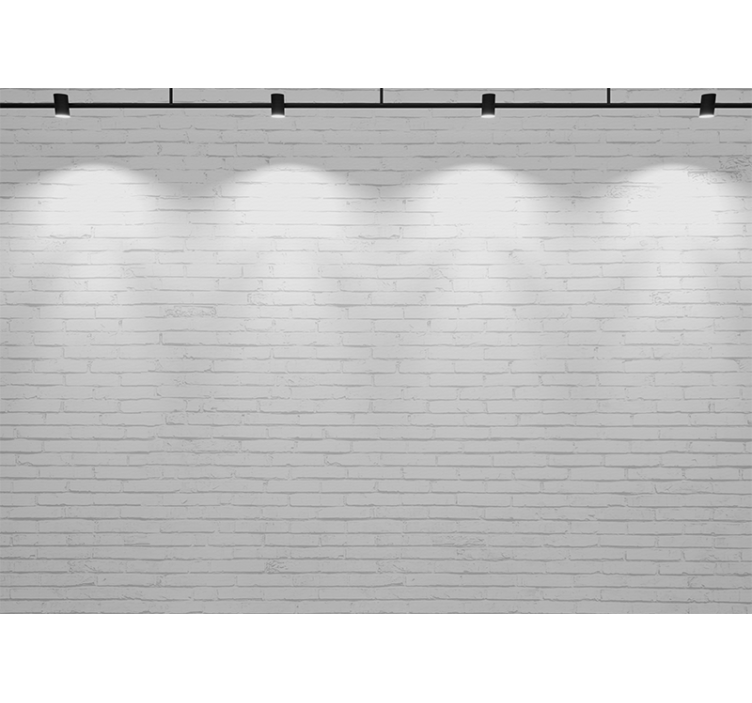 질감과 패턴 벽 벽화 흰 벽돌 텍스처 - TenStickers