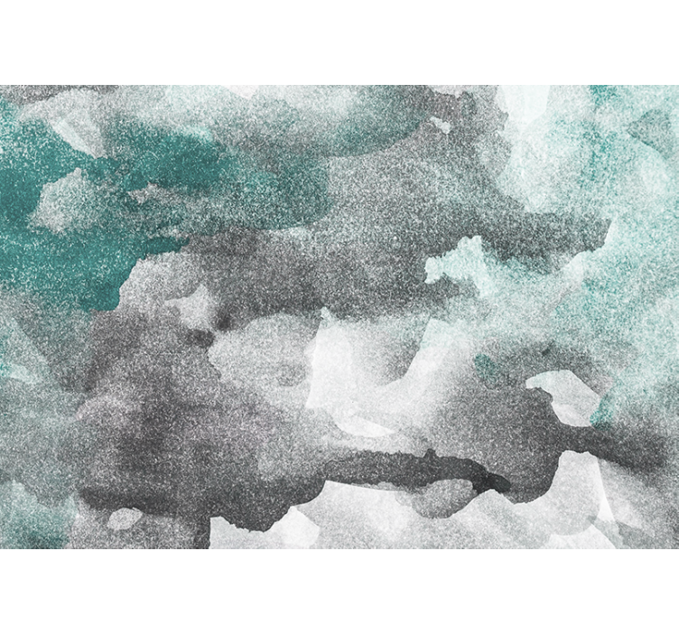 초록 벽 벽화 텍스처 그레이 웨이브 - TenStickers