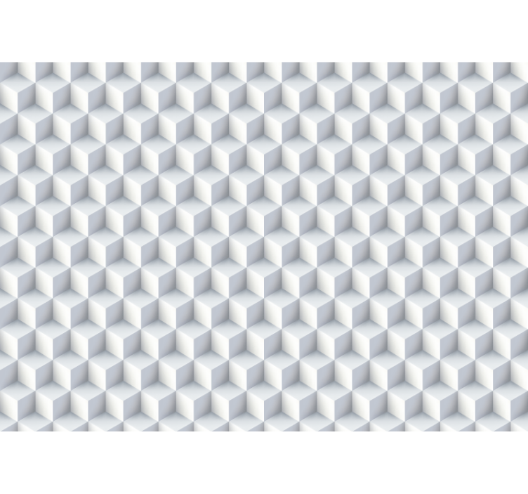 3d 효과 벽 벽화 큐브 패턴 디자인 - TenStickers