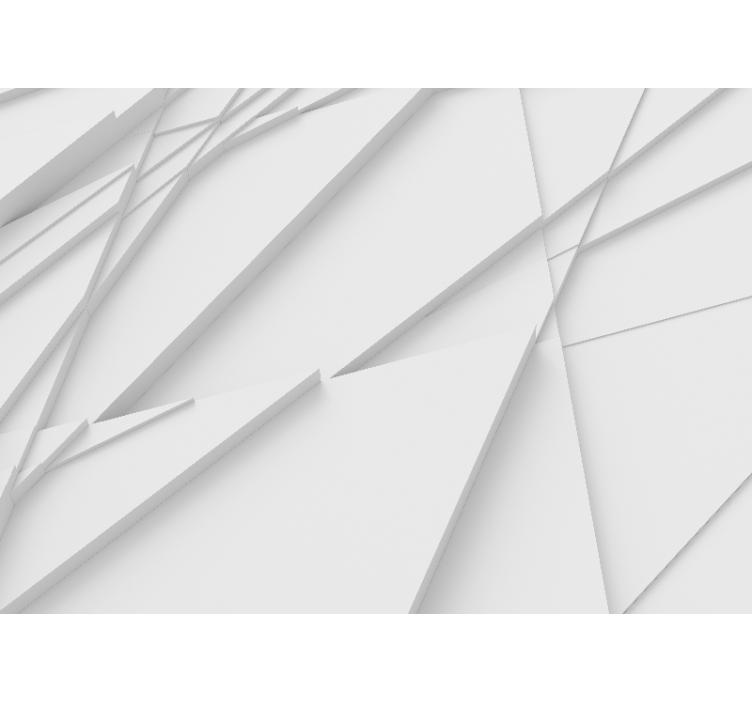 초록 벽 벽화 기하학적 레이어 패턴 - TenStickers