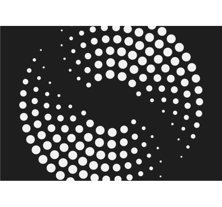 흰색 점 무한대 터널 3d 벽화 - TenStickers