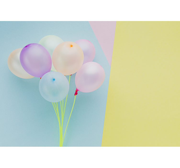 어린이 침실 벽 벽화 다채로운 풍선 배열 - TenStickers