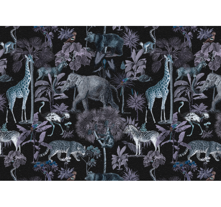 동물 벽 벽화 야생동물 사파리 풍경 - TenStickers