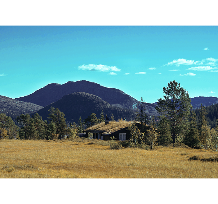 풍경 벽 벽화 산속 오두막 휴양지 - TenStickers