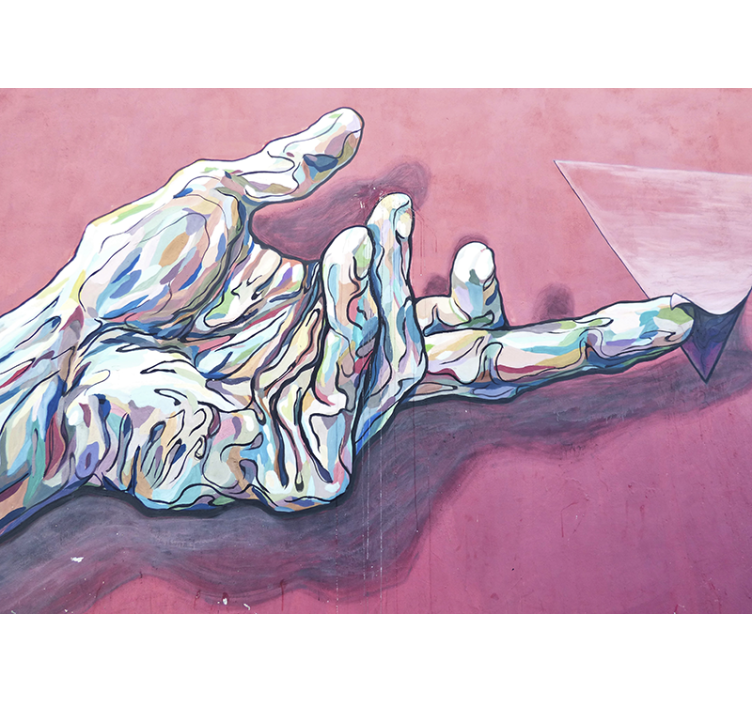 예술 벽화 추상 손 제스처 - TenStickers