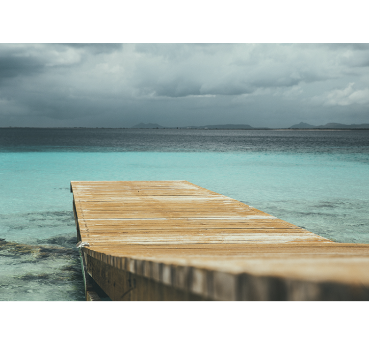 포토 뮤럴 자연 평화로운 해변 선착장 - TenStickers