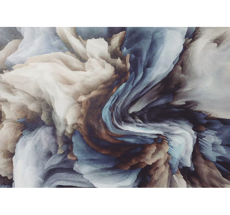 초록 벽 벽화 소용돌이 질감 패턴 - TenStickers