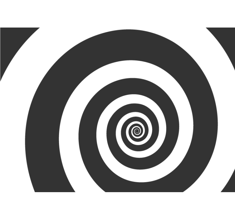 초록 벽 벽화 나선 환상 디자인 - TenStickers