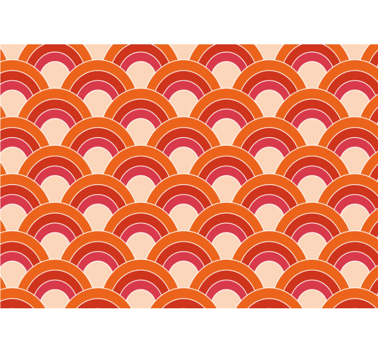 질감과 패턴 벽 벽화 층이 있는 원형 패턴 - TenStickers