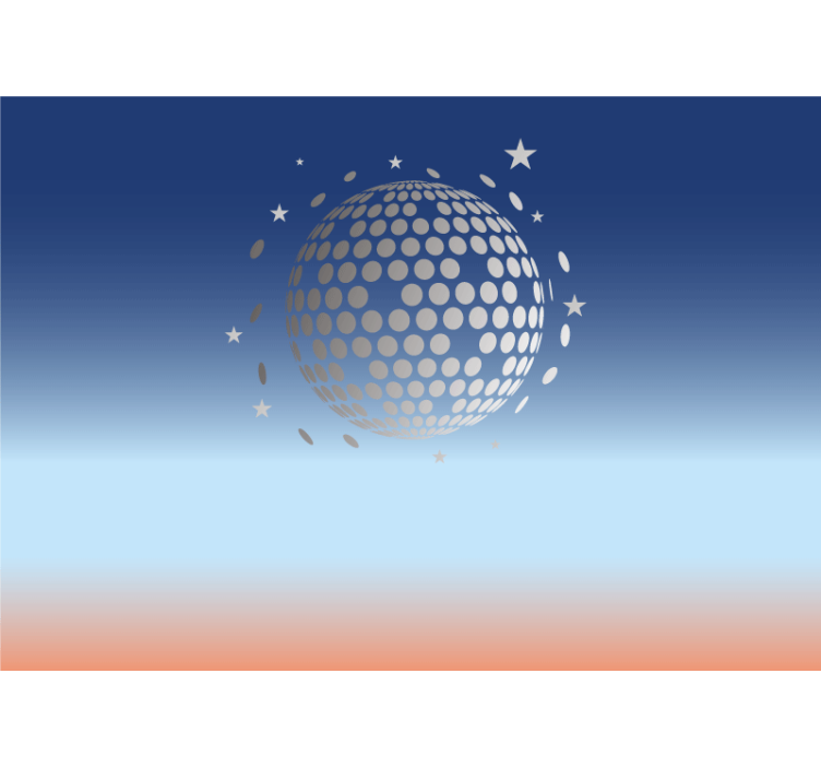 음악 테마 벽 벽화 디스코 볼 디자인 - TenStickers