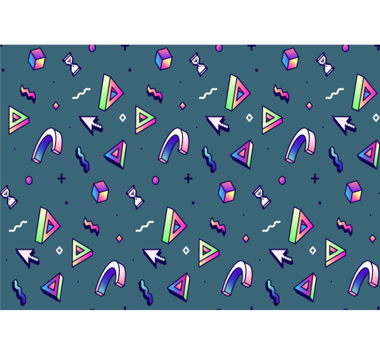 사랑 벽 벽화 기하학적 형태 탐구 - TenStickers