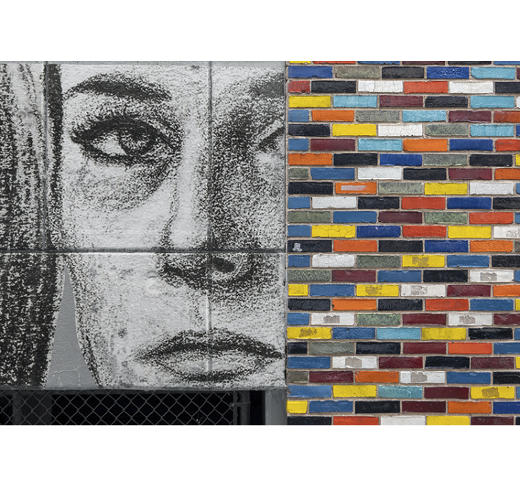 Murales de arte urbano 독특한 도시 초상화 - TenStickers