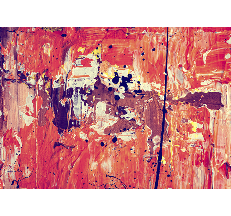 초록 벽 벽화 생동감 넘치는 추상 표현 - TenStickers