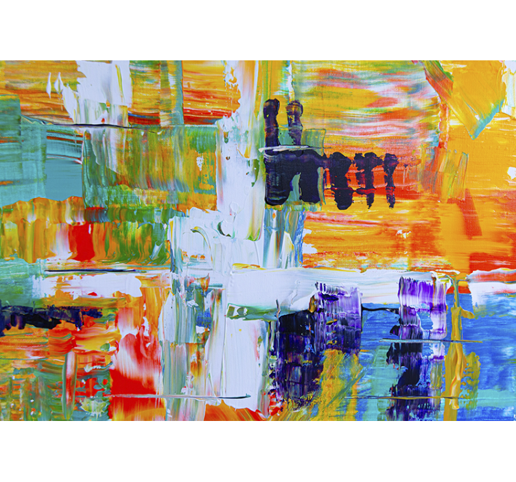 예술 벽화 생동감 넘치는 추상 구성 - TenStickers